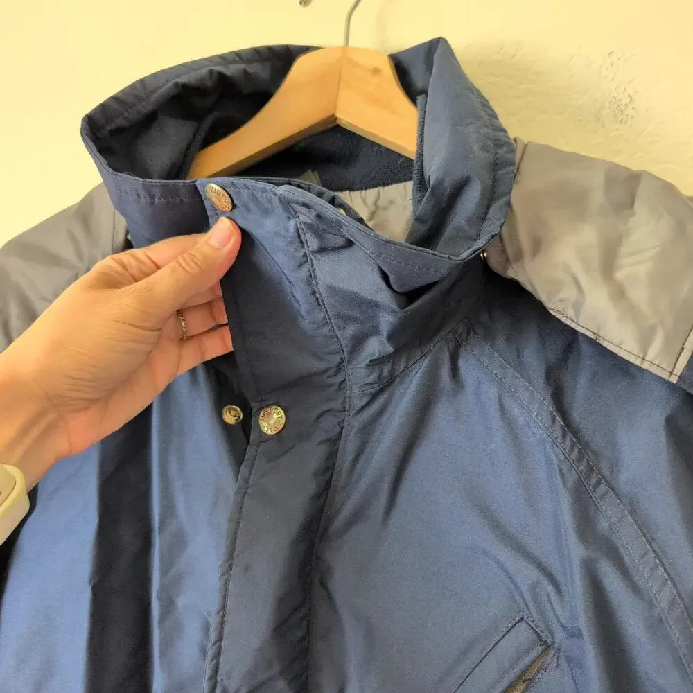 Vintage The North‎ Face 1970s Brown Label Jacket Navy Blue Gore-Tex Men's XL